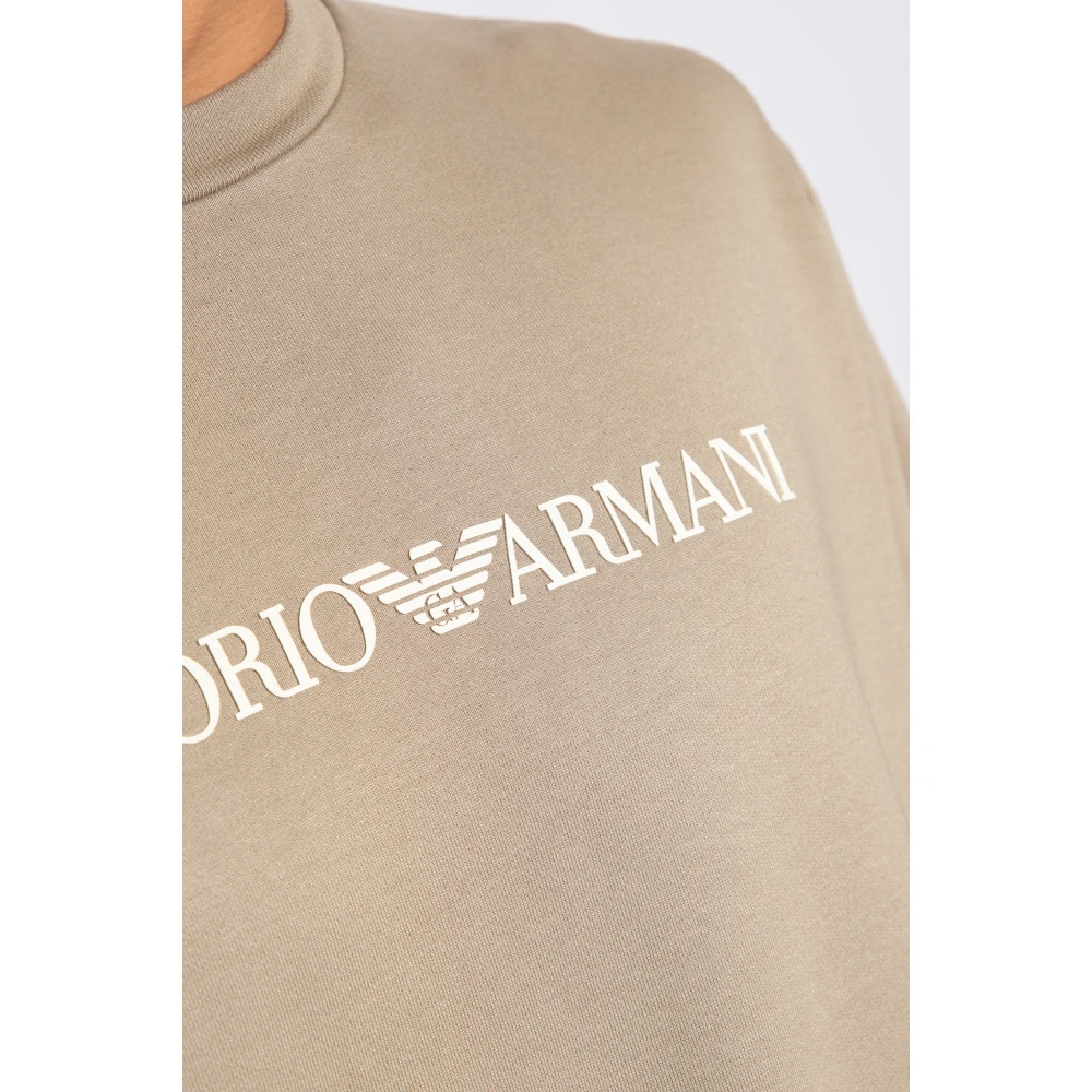 Emporio Armani Sweatshirt met logo Gray Heren