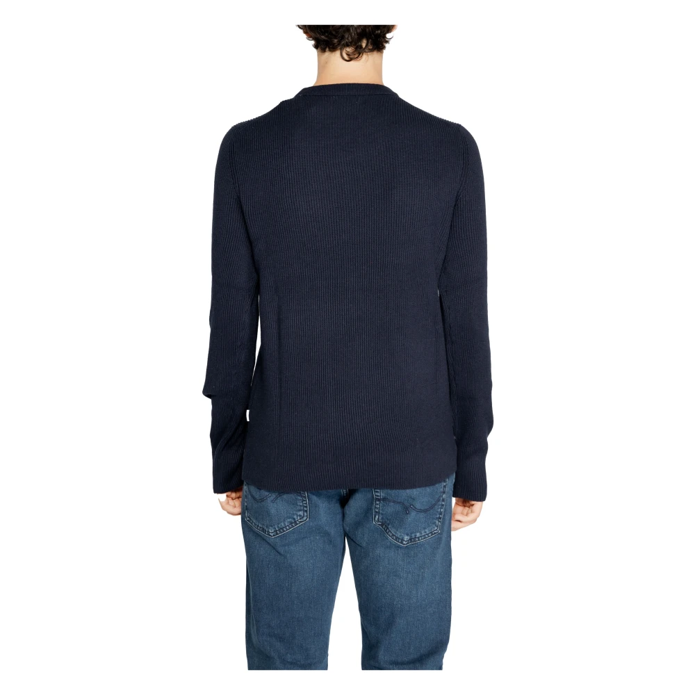 jack & jones Gebreide Trui met Ronde Hals Blue Heren