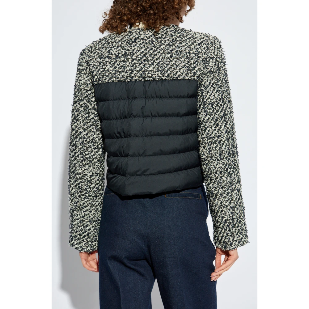 Moncler Tweed donsjack Duphin Blue Dames