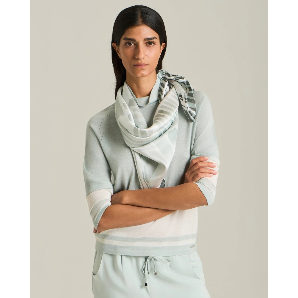 Kiton Etnische Kwast Zijden Sjaal Multicolor Dames