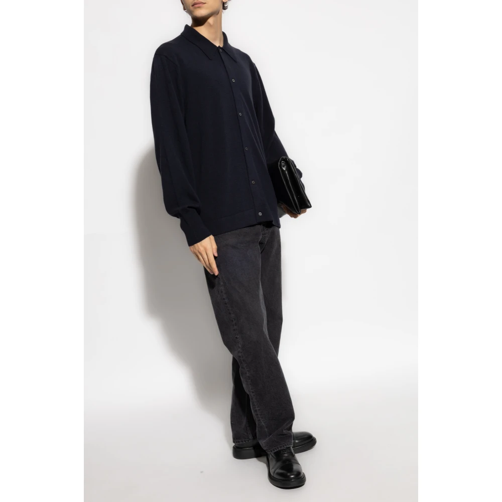 Officine Générale Cardigan Brent Blue Heren