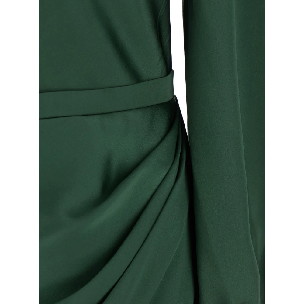 Simkhai Groene One-Shoulder Jurk met Voor Split Green Dames