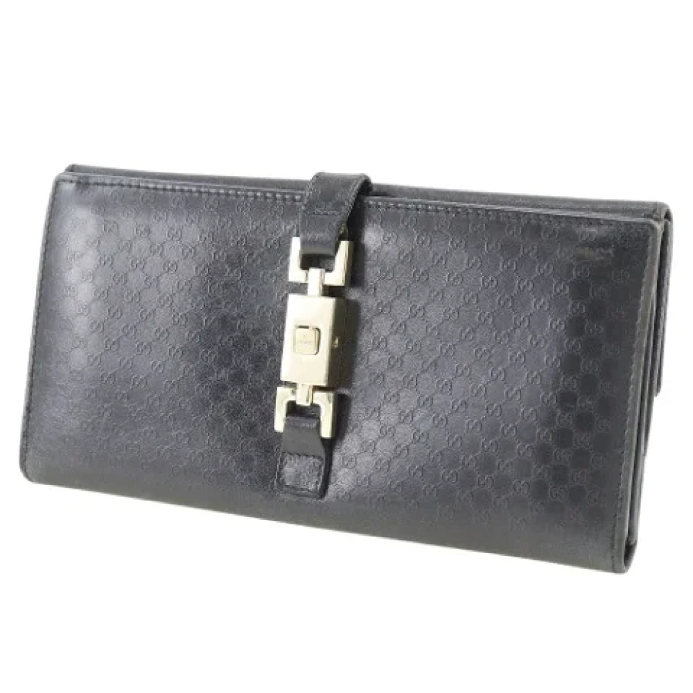 Gucci Vintage Pre-owned Leather wallets Black Dames