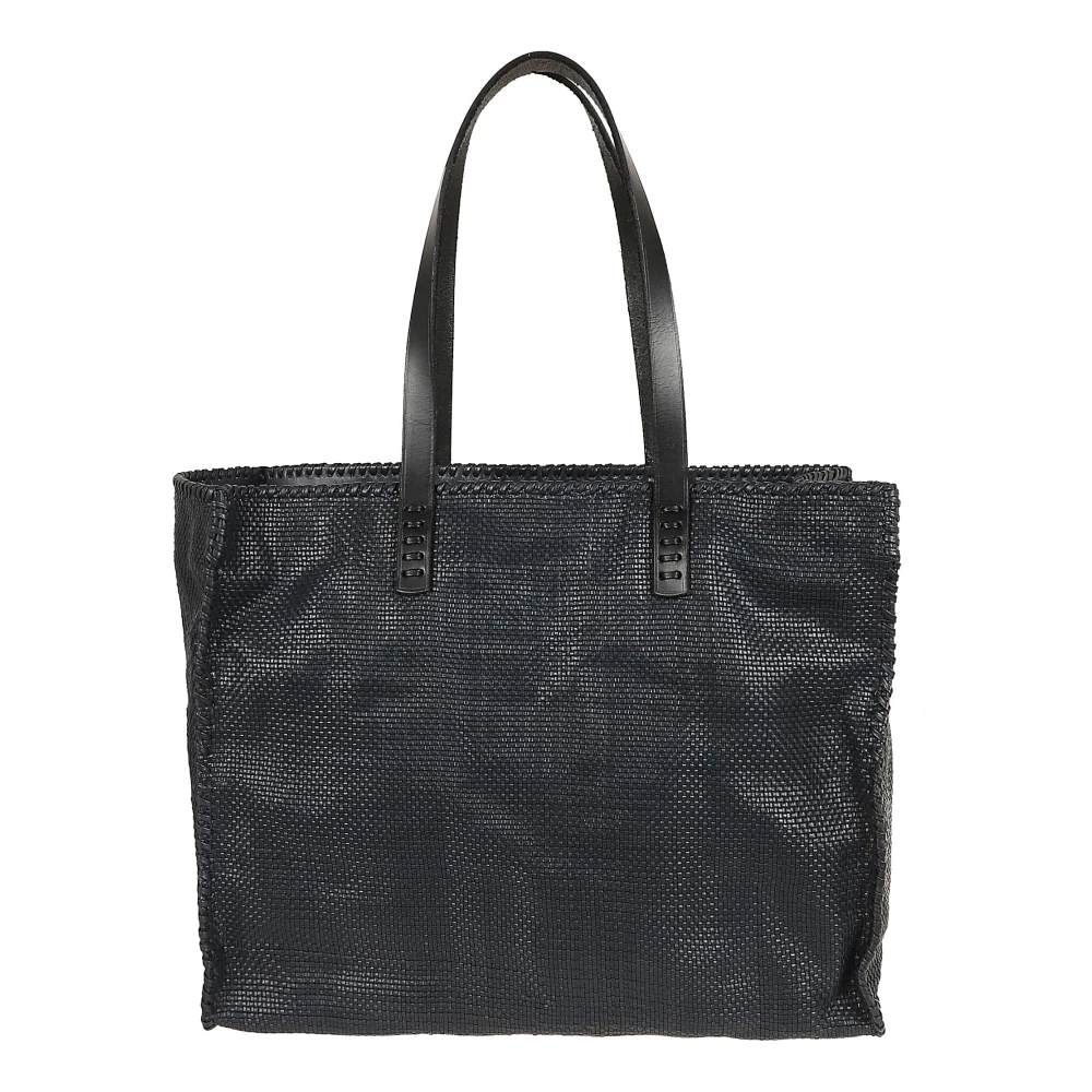 Dragon Diffusion Blauwe Leren Shopper Tas Blue Dames