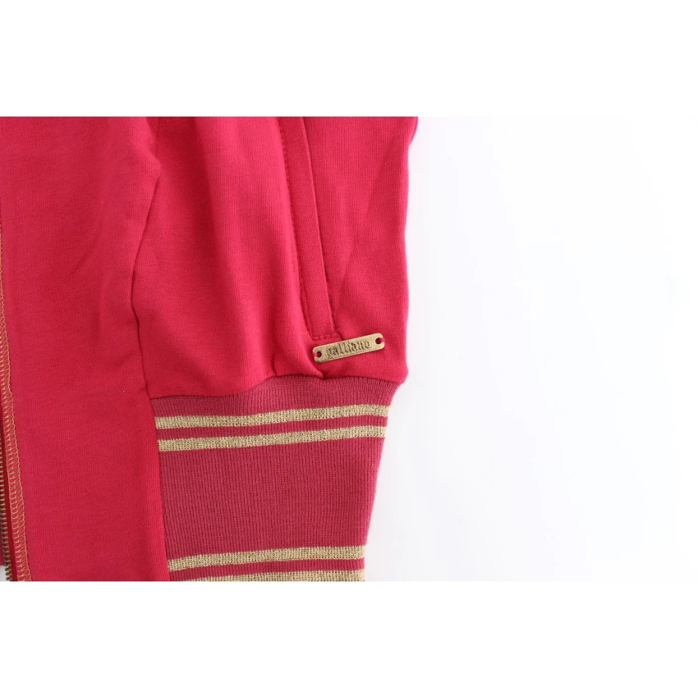 John Galliano Elegante roze ritsvest met logodetails Pink Dames