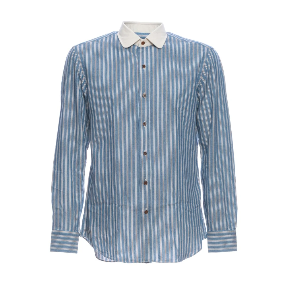 Salvatore Piccolo Stijlvol Overhemd Sby75 Blue Heren