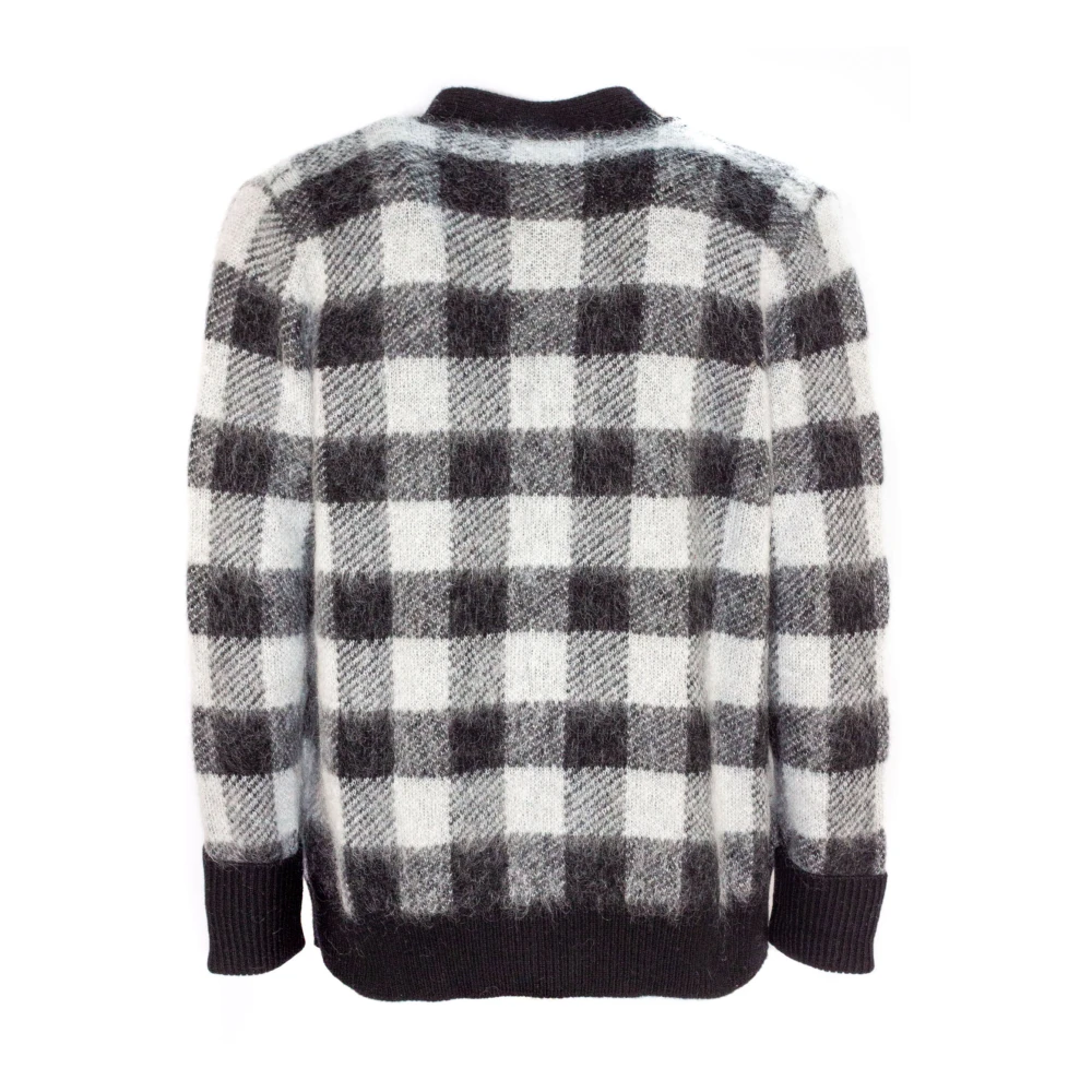 Amaránto Geruite Cardigan Witte Kasjmiertrui Multicolor Heren