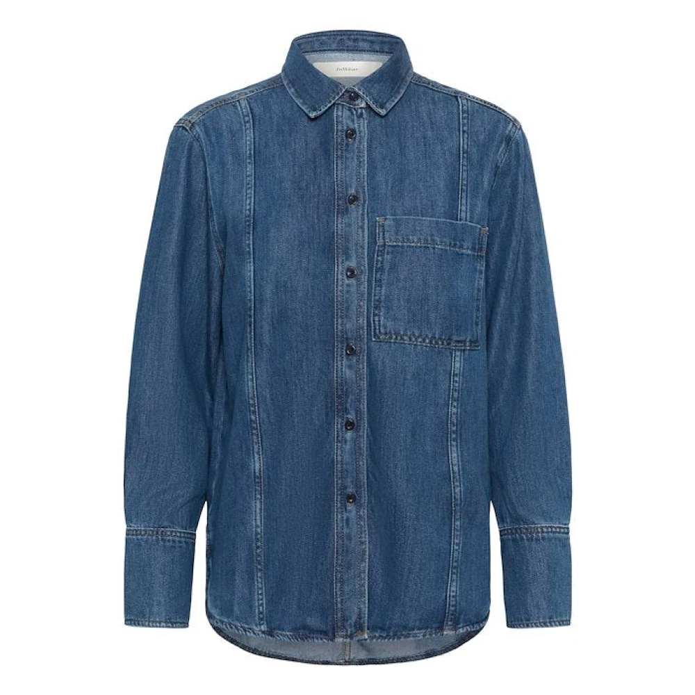 InWear Klassieke Denim Shirt met Stoere Details Blue Dames