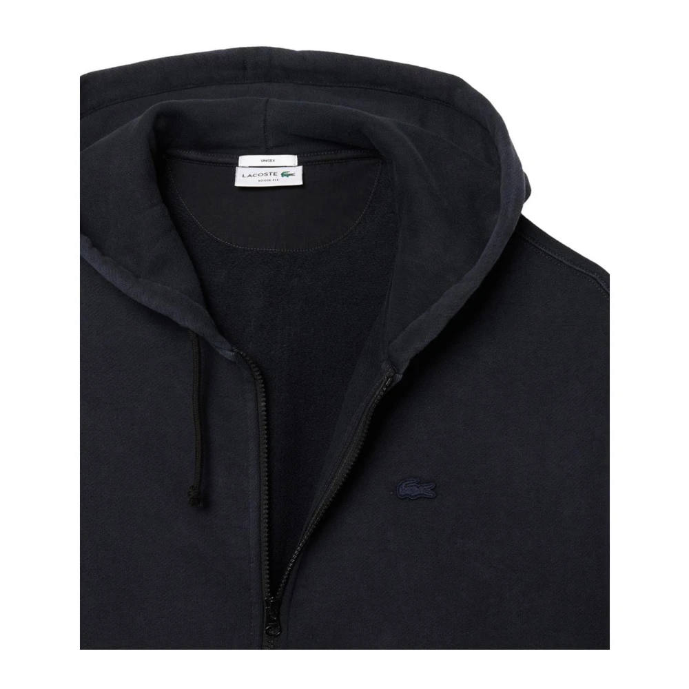 Lacoste Hoodie Loose Fit Zwart Black Heren