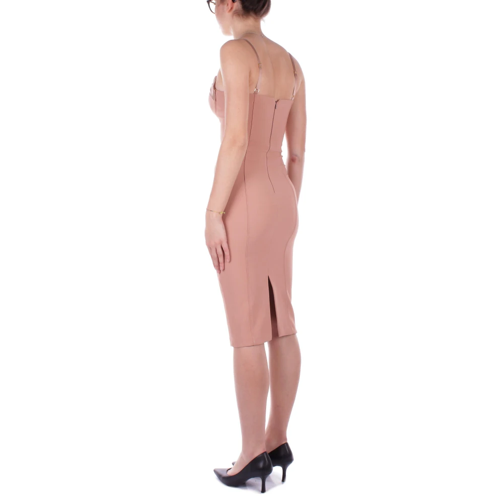 Elisabetta Franchi Stijlvolle Jurken met Ritssluiting Pink Dames