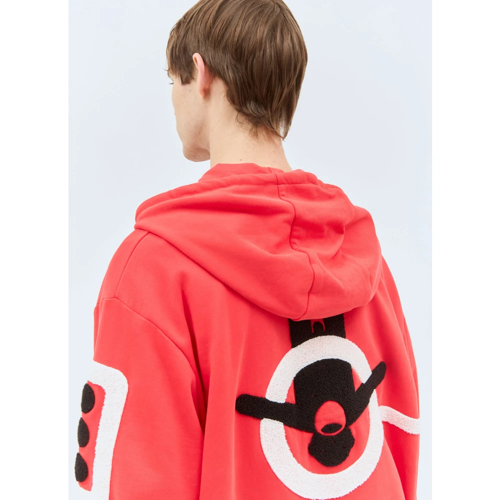Walter Van Beirendonck Hoodie met Android Red Heren