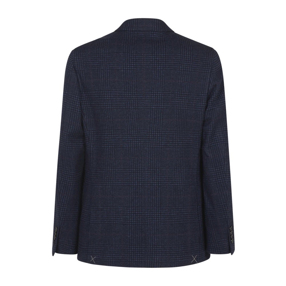 ETRO Blauwe Jersey Jas Roma Stijl Blue Heren
