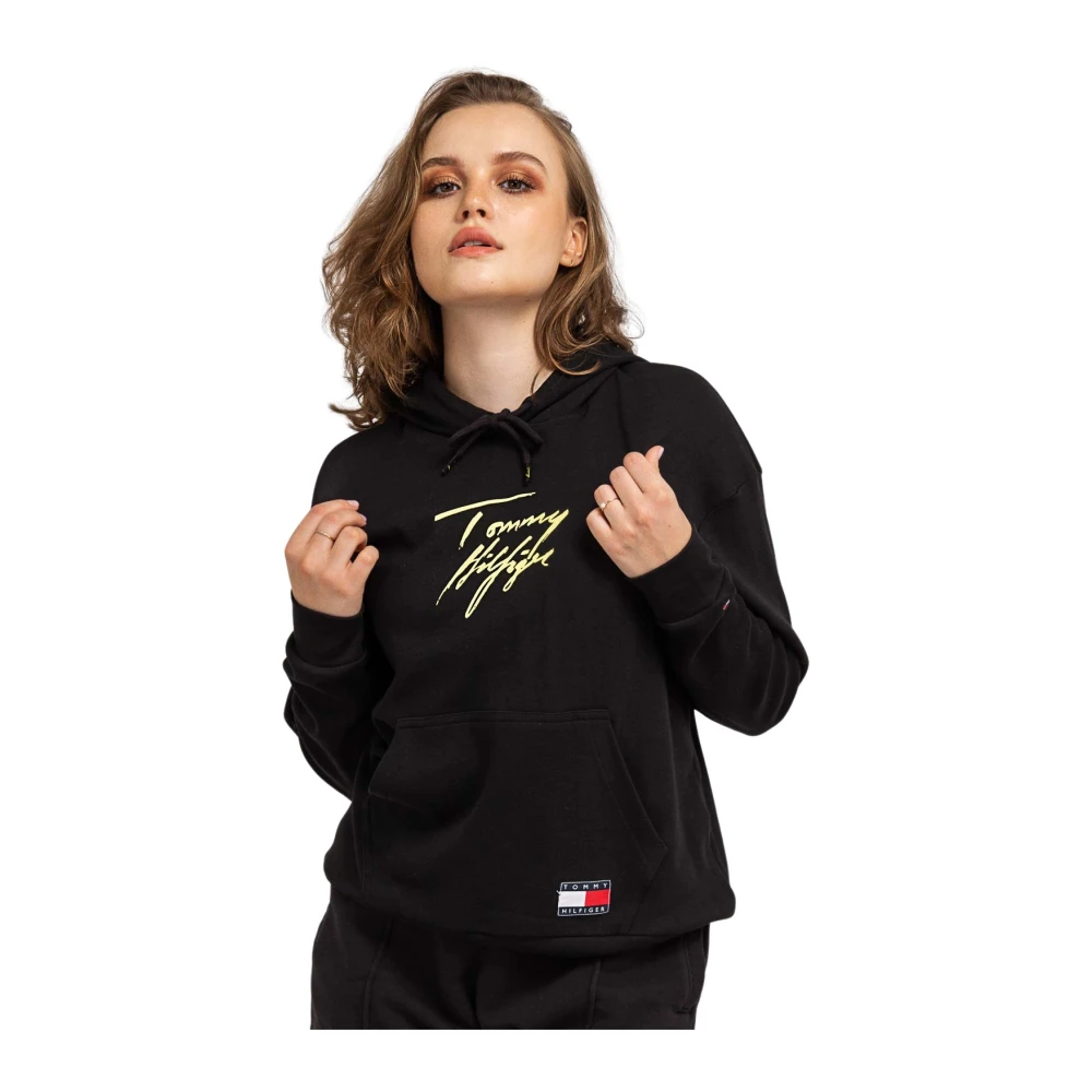 Tommy Hilfiger Zwarte Oversize Loungewear Sweatshirt Black Dames