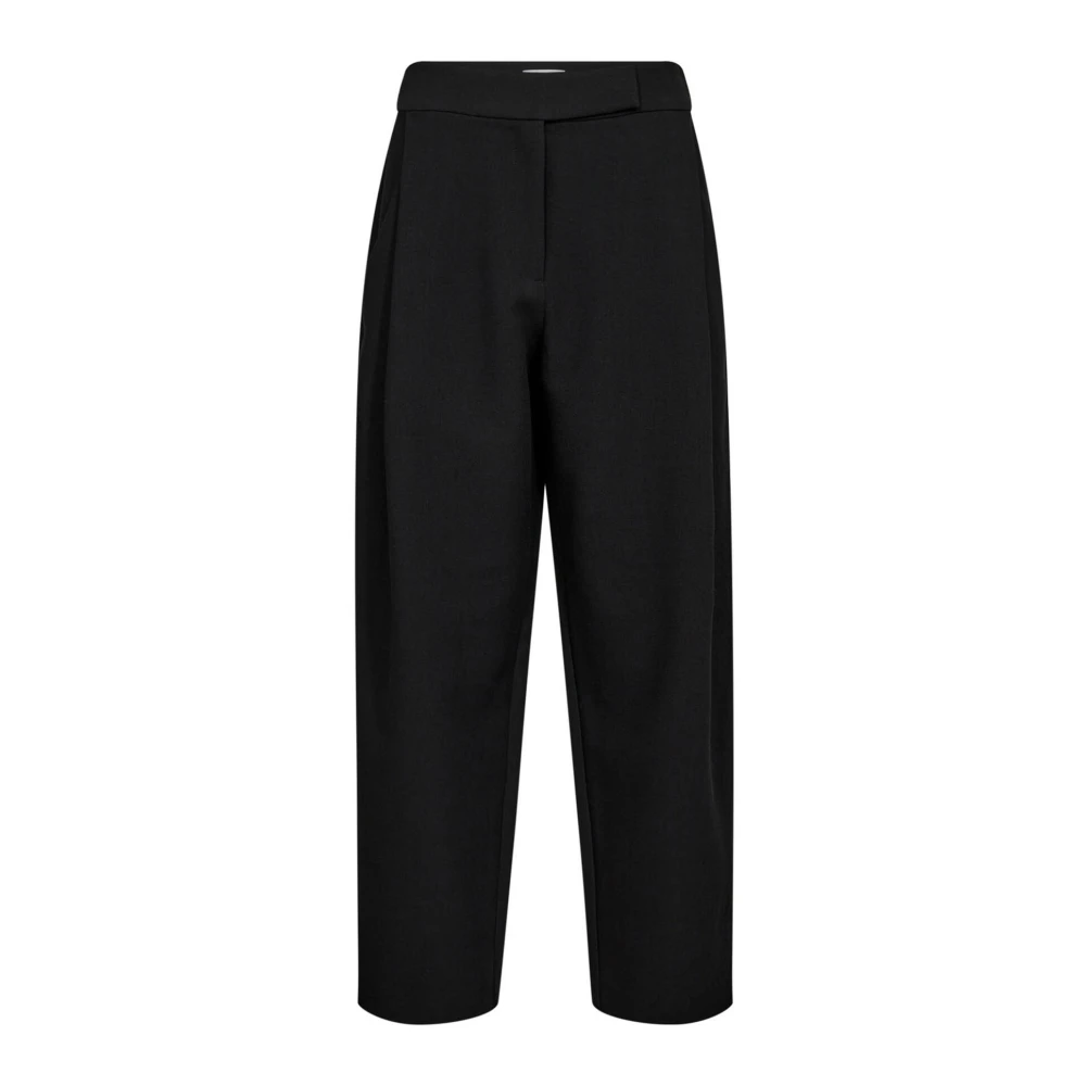 Co'couture Black Carrot Pleat Trousers - Female - Straight Trousers - Xl - Trousers