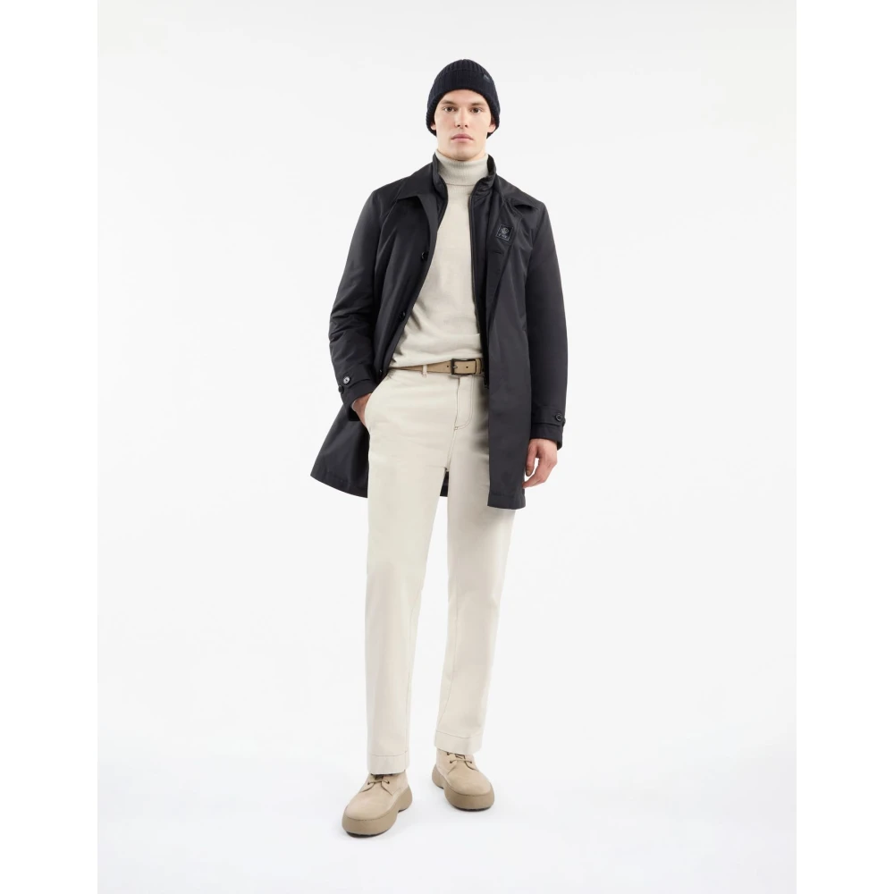 Fay Popeline Tecnico Ochtendjas Blue Heren