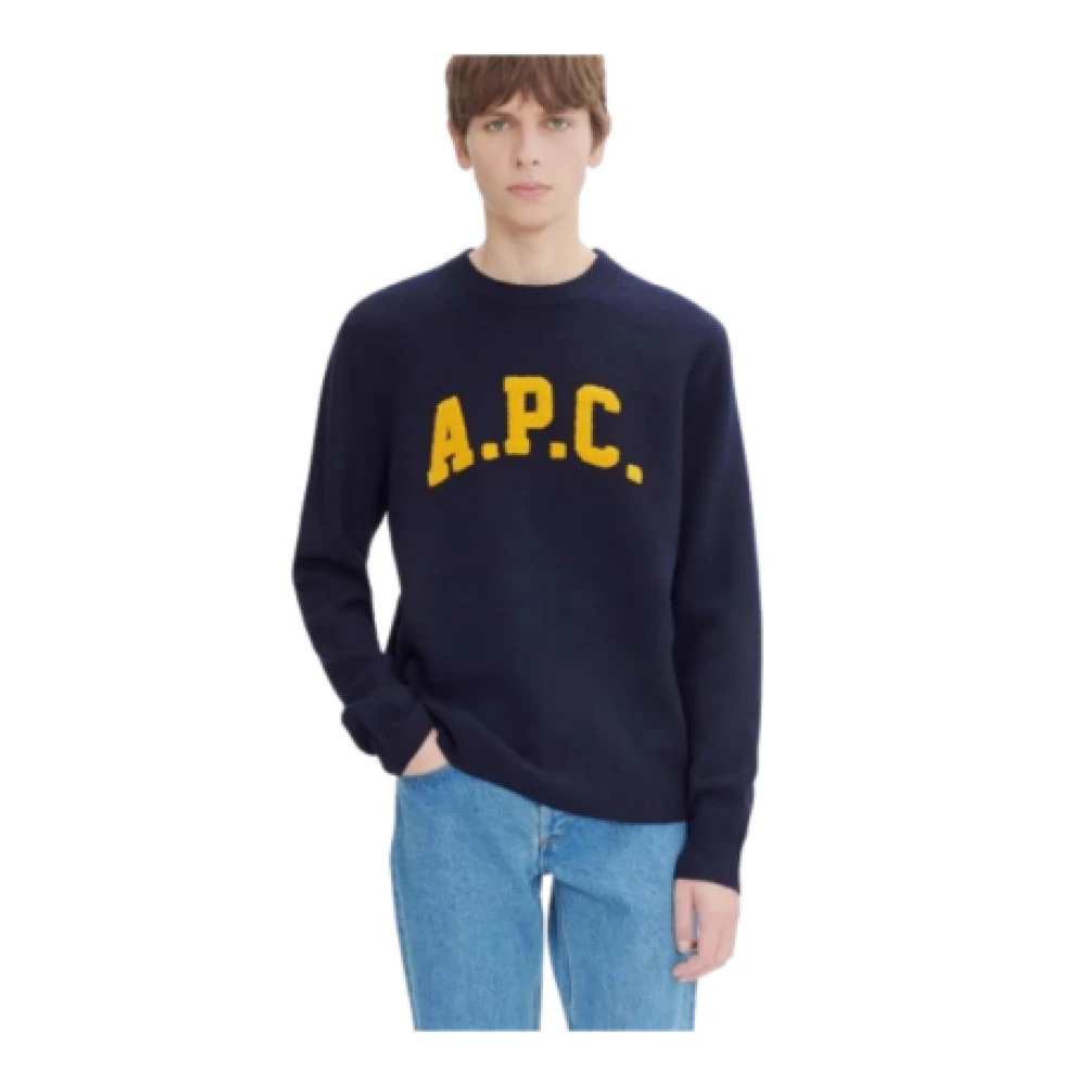 A.p.c. Gezellig Unisex Sweater Pull Joshua Blue Heren