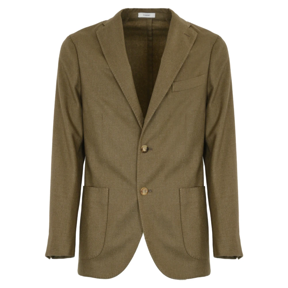 Boglioli Melange Wol Duifgrijs Jas Green Heren
