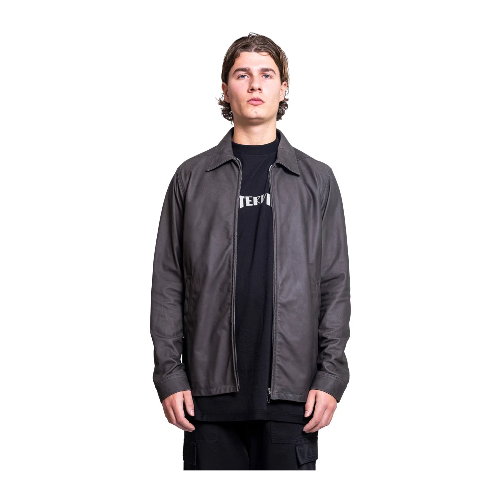 Rick Owens Donkere Stofjas voor Stijlvolle Look Brown Heren