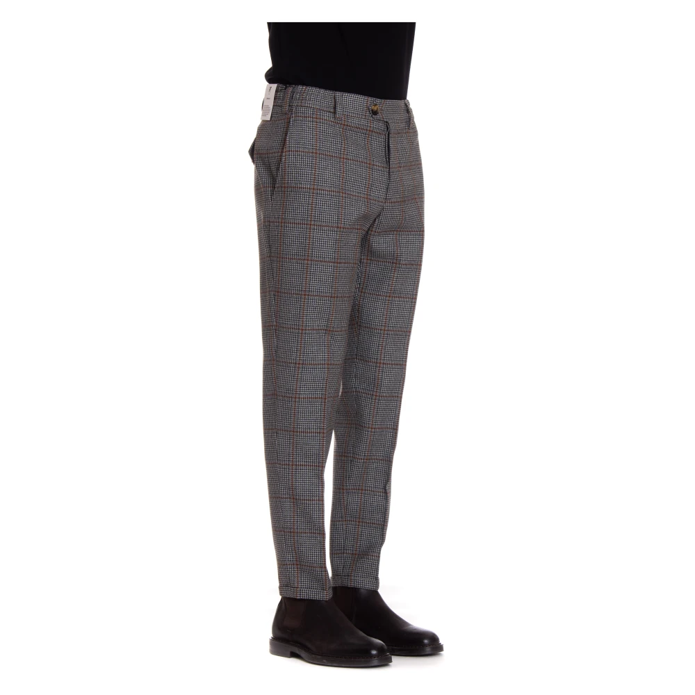 PT Torino Elegant Wool Chinos Gray Heren
