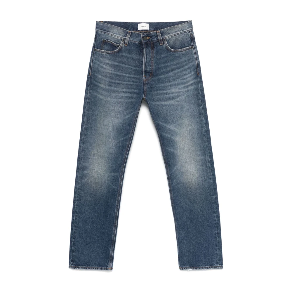Haikure Indigo Blue Straight Jeans Blue Heren