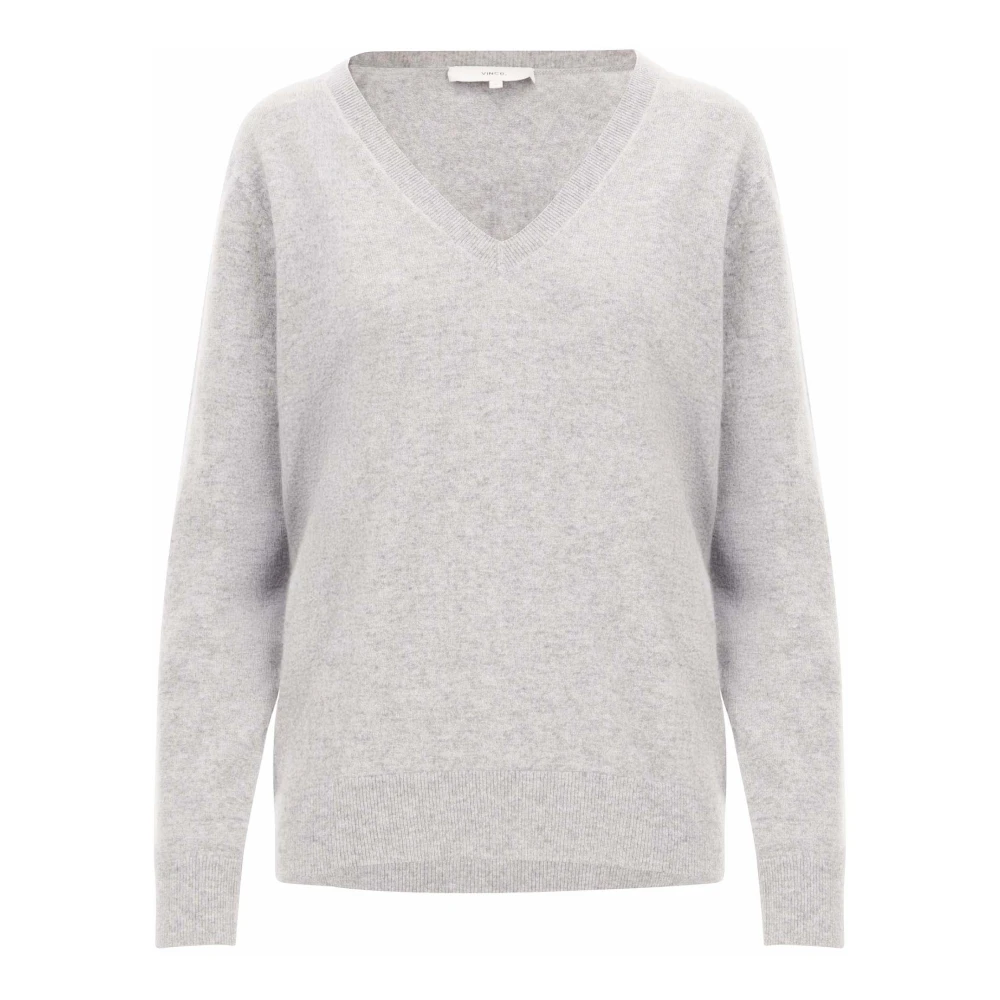 Vince Women's White Cashmere Weekend V-Neck Sweater