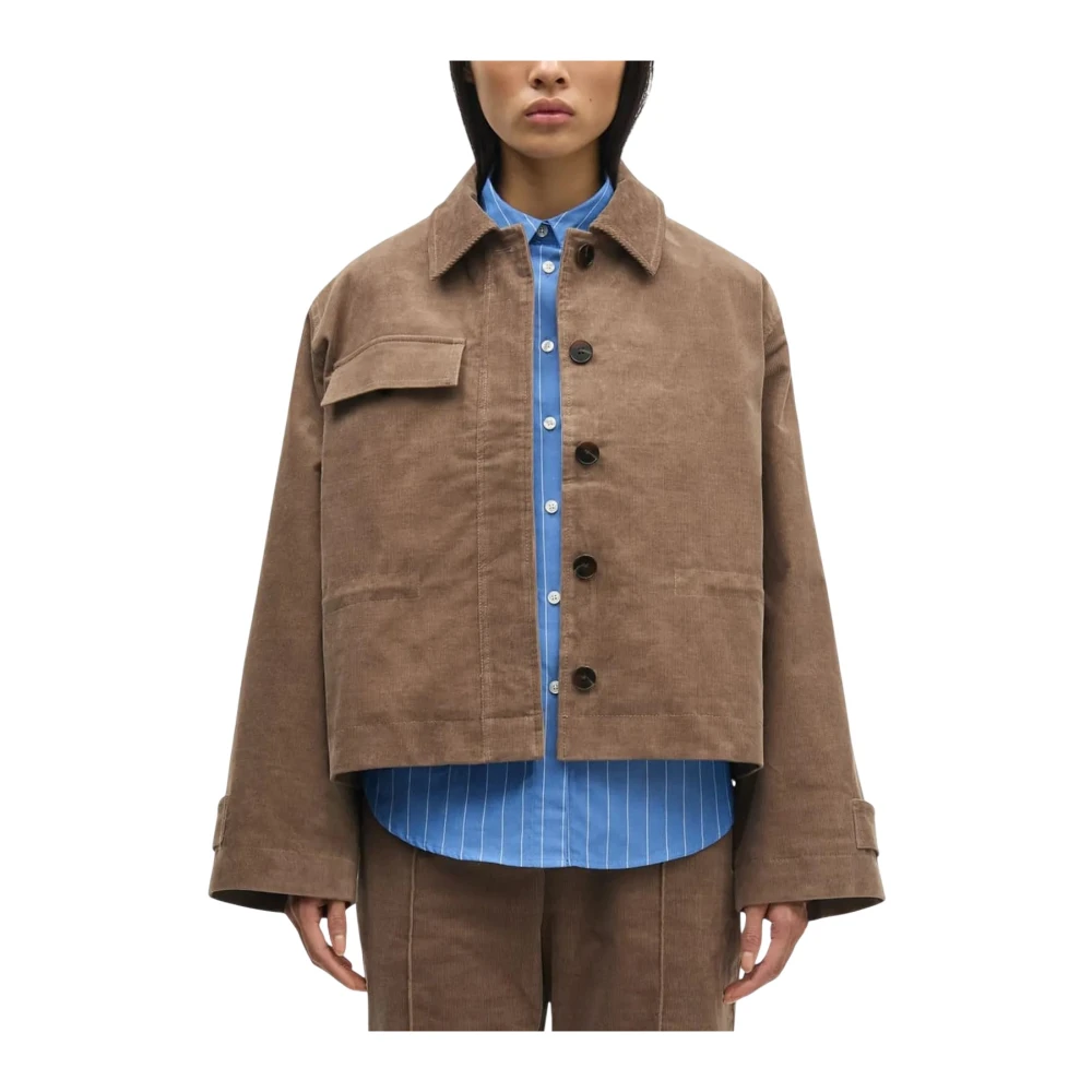 Samsøe Samsøe Brown Light Jackets, Female, S, Salixa Jacket