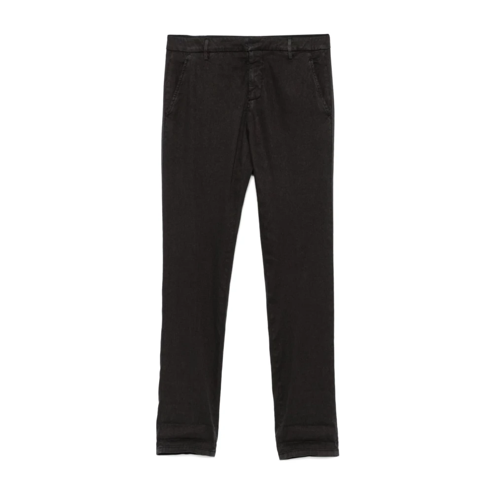 Dondup Zwarte Broek met Knoopsluiting Black Heren