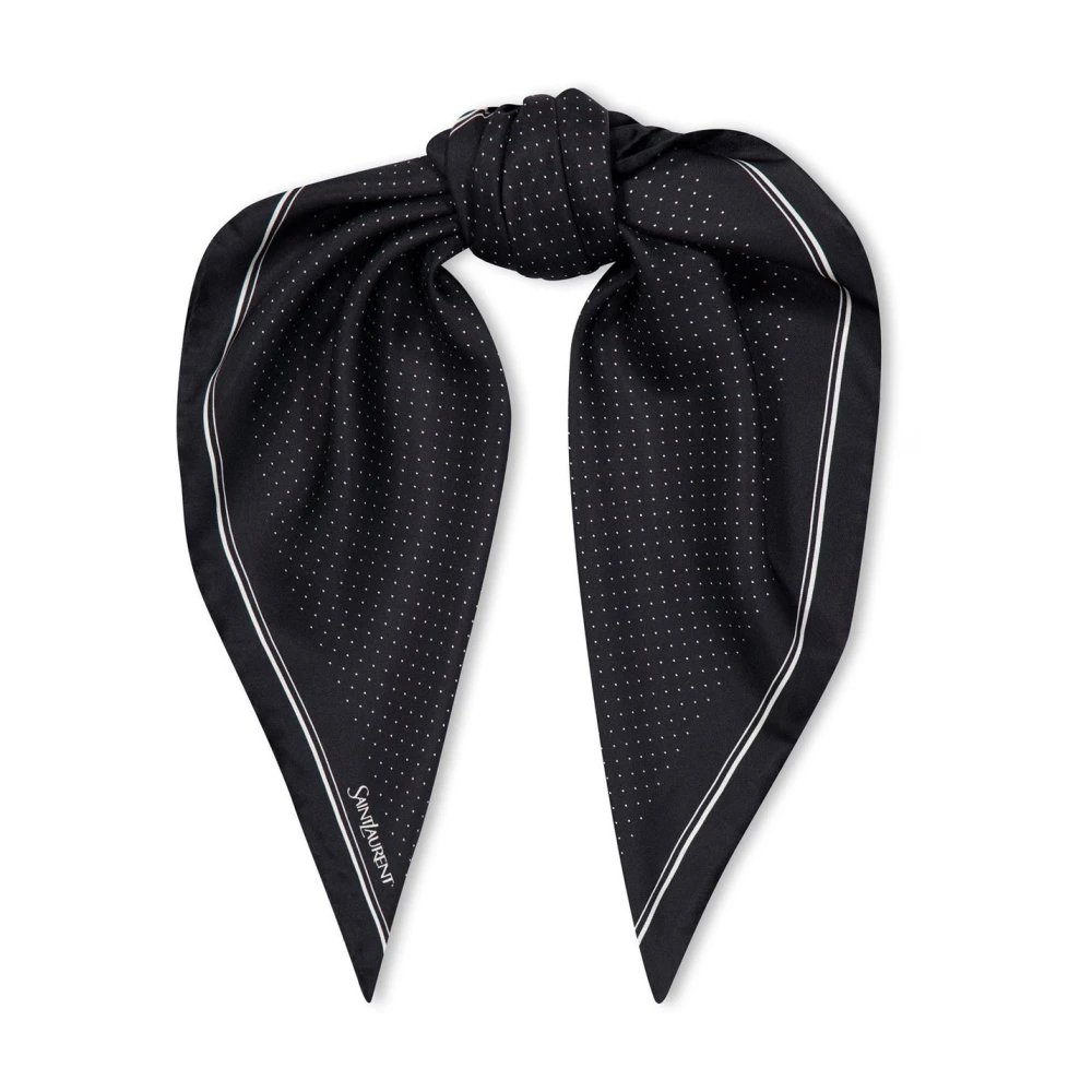 Saint Laurent Zijden Bandana Black Heren
