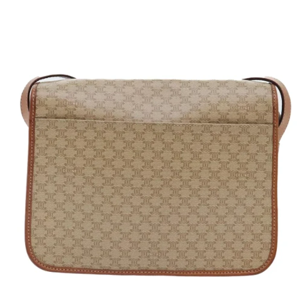Celine Vintage Pre-owned Canvas shoulder-bags Beige Dames