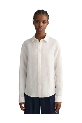 Regular Linne Chambray Skjorta