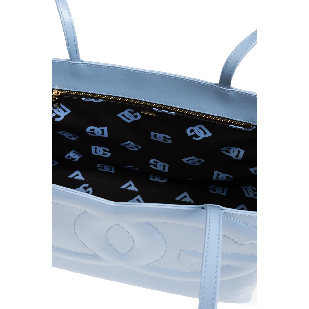 Dolce & Gabbana Tas DG Logo type Shopper Blue Dames