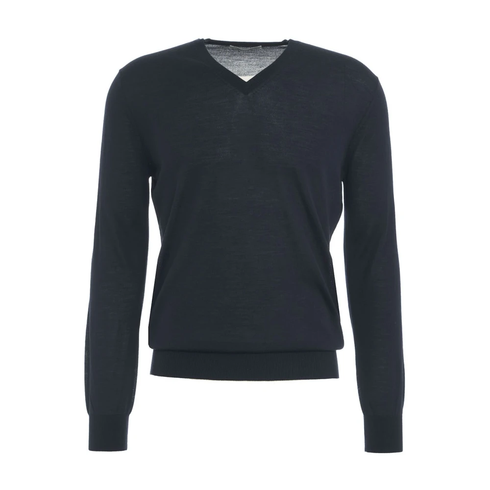 Kangra Blauwe Merino Pullover Gebreide kleding Aw24 Blue Heren