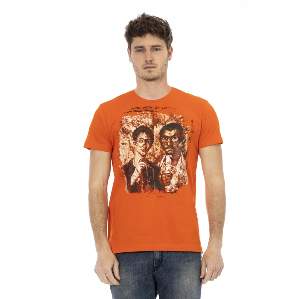 Trussardi Hombre Naranja - Camiseta Manga Corta Cuello Redondo - Tops - S - Camiseta Manga Corta Cuello Redondo
