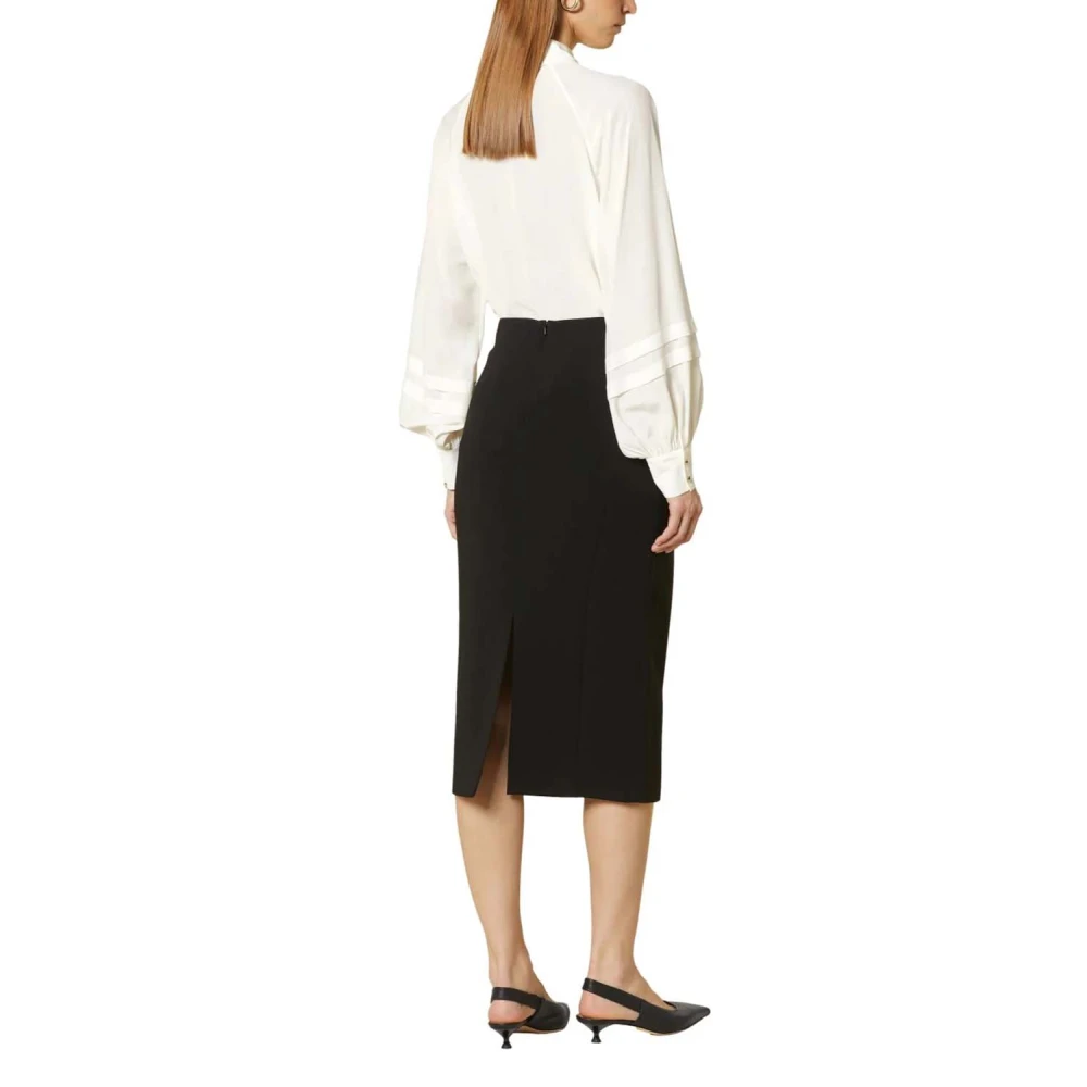 Max Mara Witte Zijden Lange Mouw Shirt White Dames