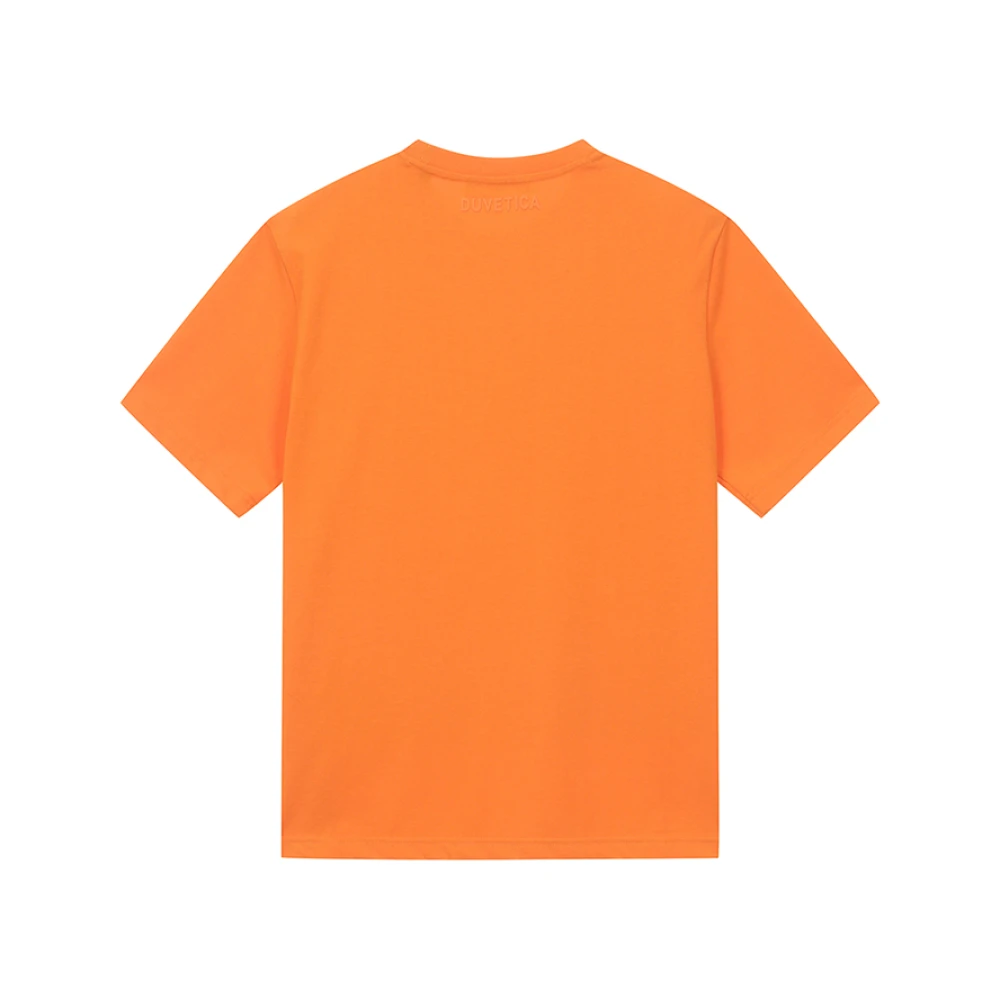 duvetica Oranje Vrijetijds T-shirt met Voorzak Orange Heren