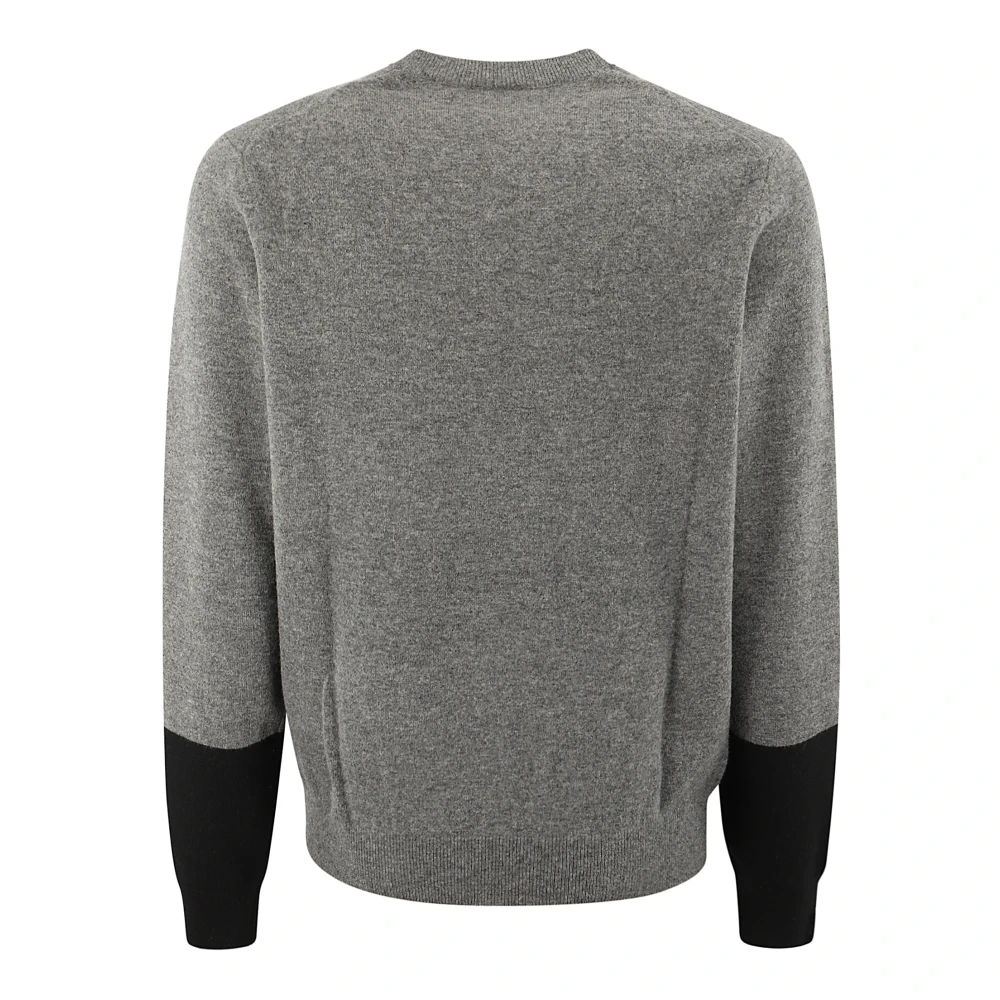 Comme des Garçons V-hals Trui met Kleurdetail Gray Heren