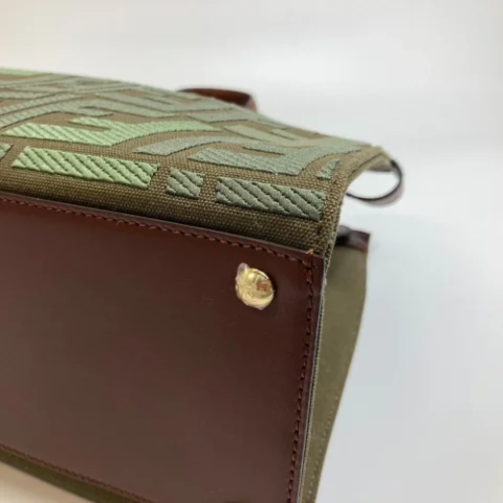 Fendi Vintage Pre-owned Cotton fendi-bags Green Dames