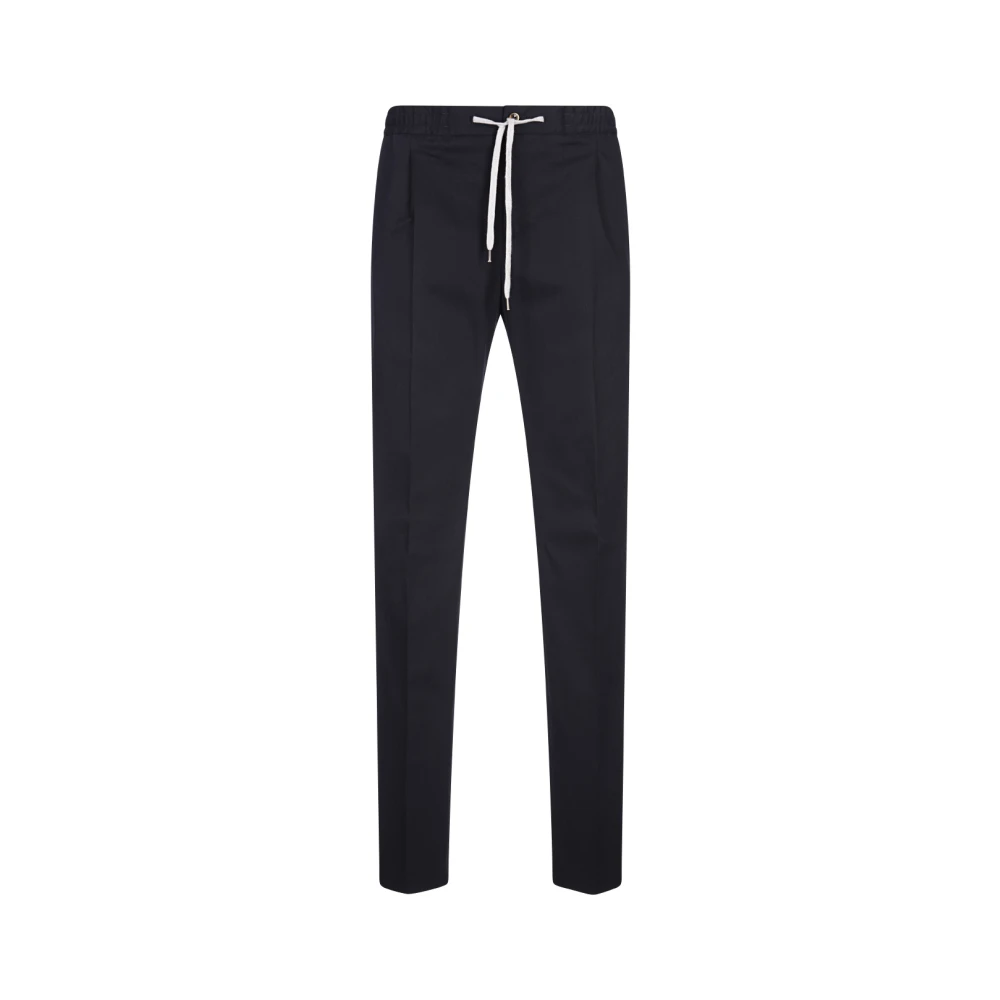PT Torino Blauwe Slim Fit Broek Katoen Kasjmier Blue Heren
