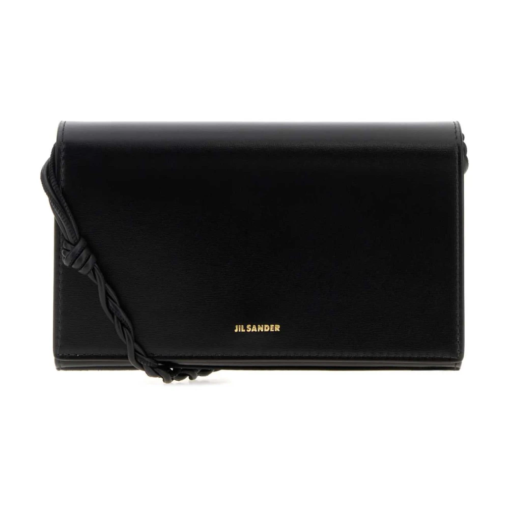 Jil Sander , Cross Body Bags, Female, Black, One Size, Tangle Wallet With Strap