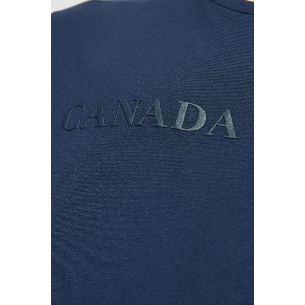 Canada Goose T-shirt met Emersen-logo Blue Heren