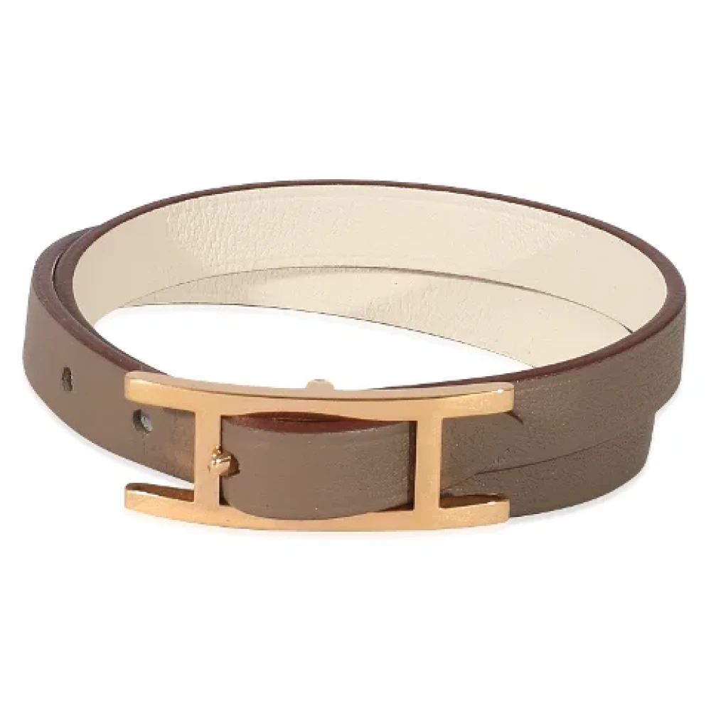 Hermès Vintage Pre-owned Roseguld armband Brown, Dam