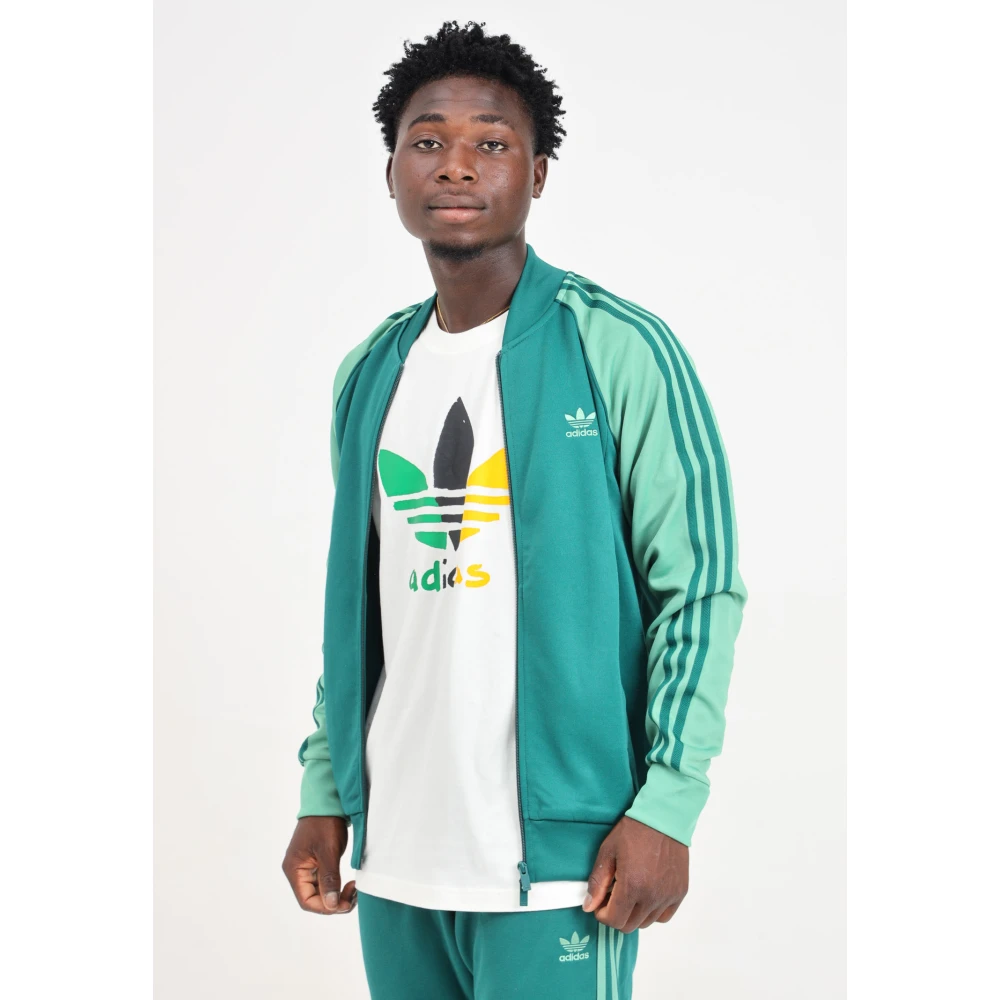 adidas Originals Groene Rits Sweater Klassieke Stijl Green Heren