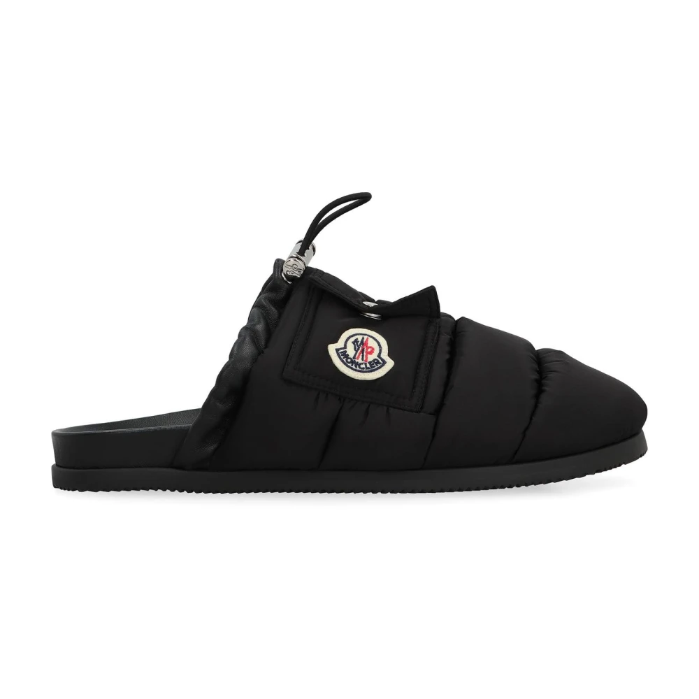 Moncler Black Mon Pocket Mules - Female - Mules - 6 Uk - Shoes