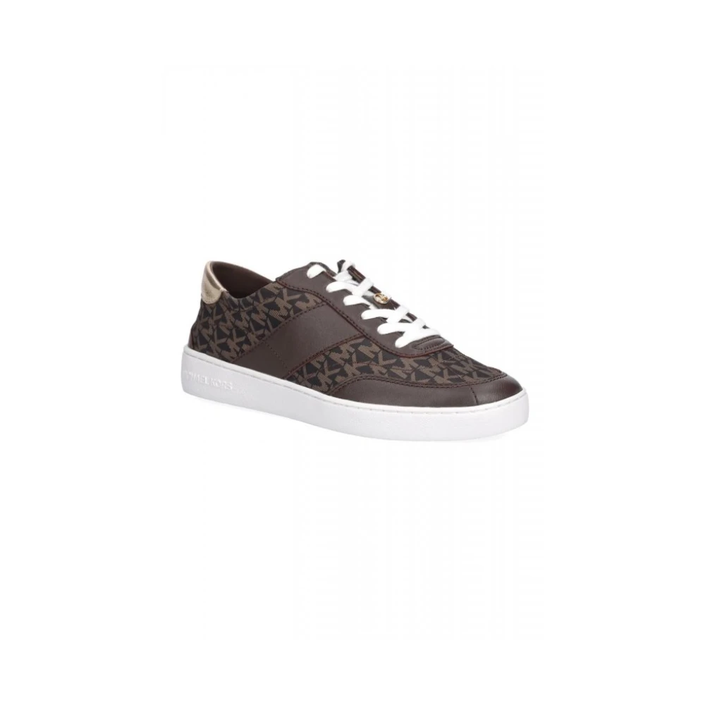 Michael Kors Kaycee Leather Sneaker Dames Schoenen Bruin