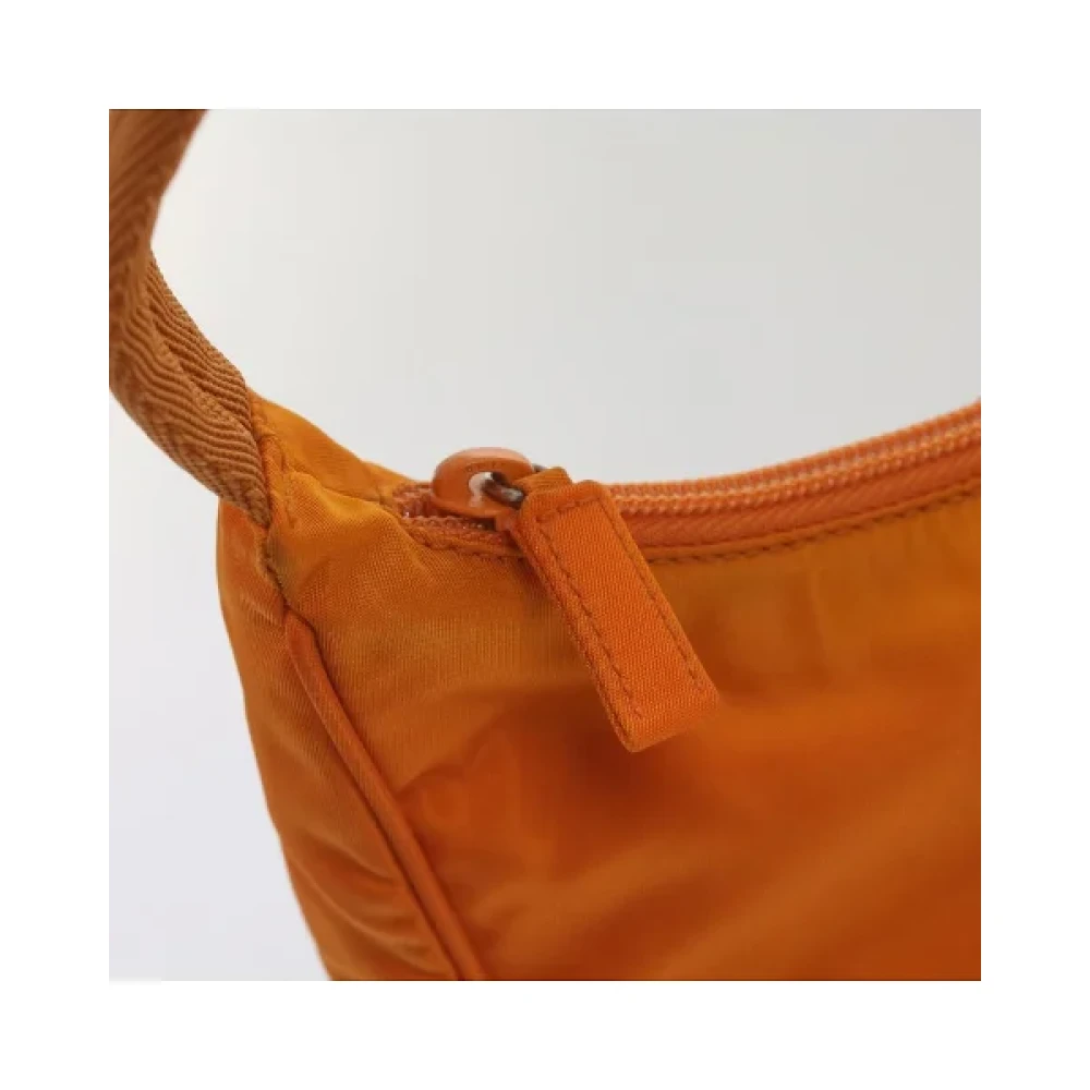 Prada Vintage Pre-owned Nylon handbags Orange Dames