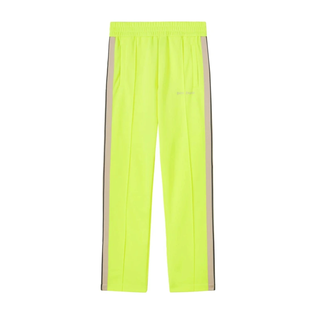 Palm Angels Fluo Gele Track Pants met Strepen Green Heren