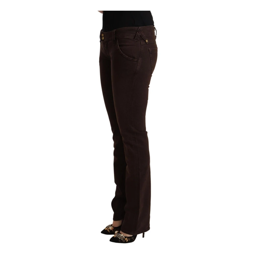 Cycle Slim Fit Denim Jeans Bruin Knoop Brown Dames