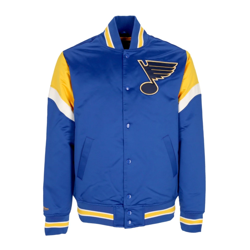 Mitchell & Ness NHL Heavyweight Bomber Jacket Stlblu Blue Heren