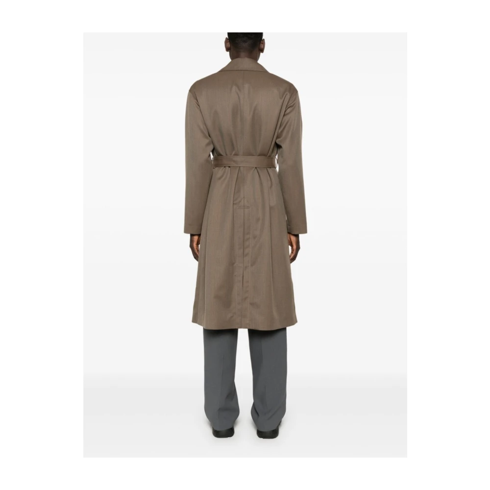 Lardini Stijlvolle Trenchcoat in Kameel Brown Heren
