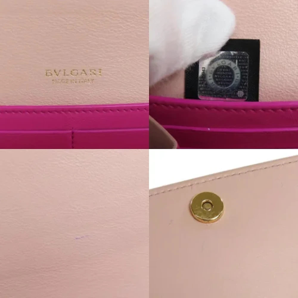 Bvlgari Vintage Pre-owned Leather wallets Pink Dames